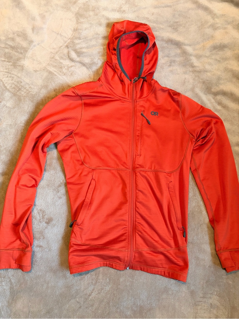 Outdoor Research Vigor Men's Orange Lightweight Hooded Jacket